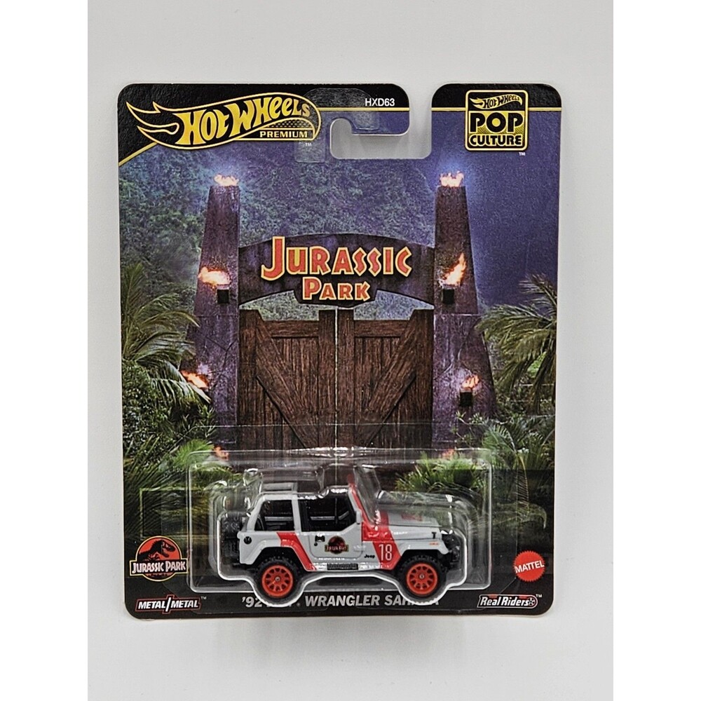 Hot Wheels Pop Culture 2025 New Jurassic Park ‘92 Jeep Wrangler Sahara New